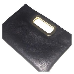 Leather Black Clutch